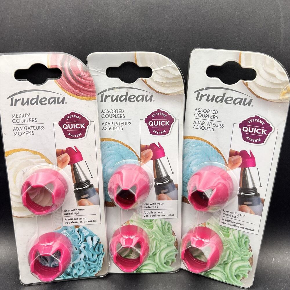 Trudeau Lot Assorted Couplers Quick System Cake Cupcake Decorating Tools